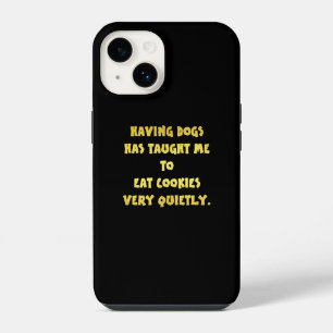 Coque Pour iPhone 14 Blague drôle de chiens et de biscuits