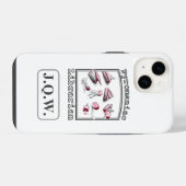Coque Pour iPhone 14 Blanc Ajouter trois initiales Pyromaniaque Bibliot (Verso Horizontal)