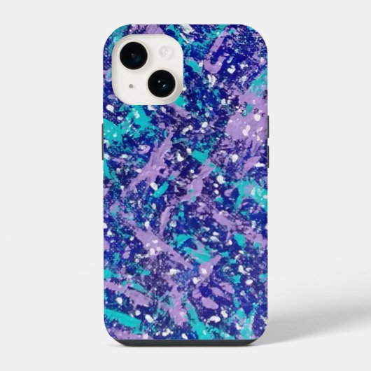 Coque Pour iPhone 14 Bleu et violet (Verso)