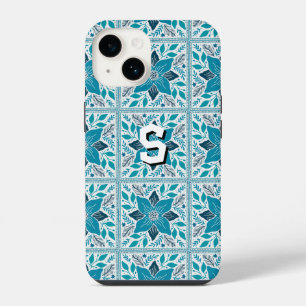 Coque Pour iPhone 14 Bleu Retro Tides de Noël Vibes