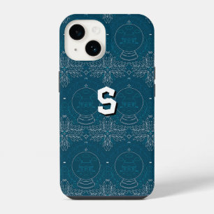Coque Pour iPhone 14 Bleu Retro Tides de Noël Vibes