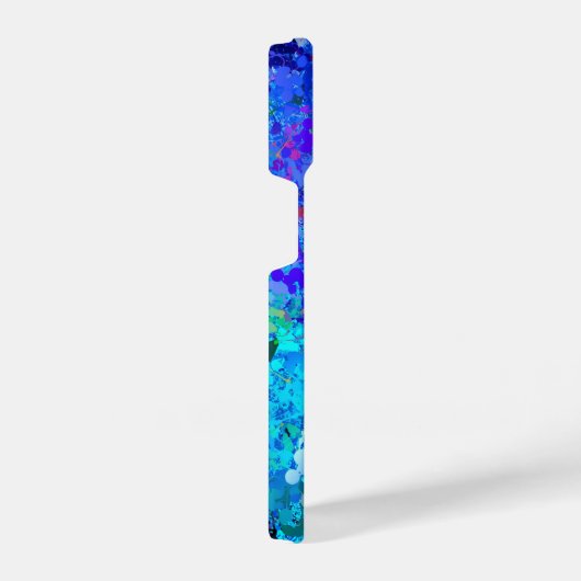 Coque Pour iPhone 14 Bleu rose Turquoise gouttes Abstraction (Côté droit)