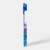 Coque Pour iPhone 14 Bleu rose Turquoise gouttes Abstraction (Côté gauche)