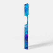 Coque Pour iPhone 14 Bleu rose Turquoise gouttes Abstraction (Côté droit)