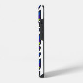 Coque Pour iPhone 14 Bleu Violet Vert Ailes Maintenant (Côté gauche)