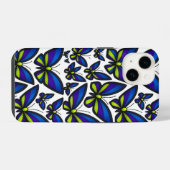Coque Pour iPhone 14 Bleu Violet Vert Ailes Maintenant (Verso Horizontal)