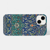 Coque Pour iPhone 14 Blue Green Orange Turquoise Ornat Motif arabe (Verso Horizontal)