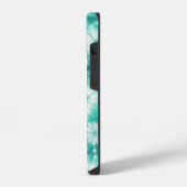 Coque Pour iPhone 14 Blue Hearts Tie Dye (Côté gauche)