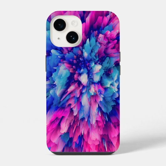 Coque Pour iPhone 14 Blue Iced Abstrait | iPhone 14 Case-Mate (Verso)