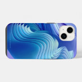 Coque Pour iPhone 14 Blue Wave iPhone / coque ipad (Verso Horizontal)