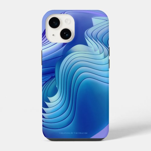 Coque Pour iPhone 14 Blue Wave iPhone / coque ipad (Verso)
