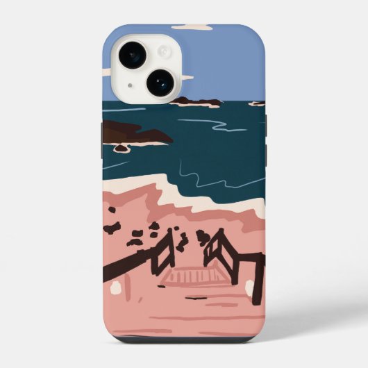 Coque Pour iPhone 14 Blues Océan (Verso)