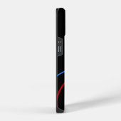 Coque Pour iPhone 14 BMW ///M Stripes iPhone14 (Noir) (Côté droit)