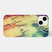 Coque Pour iPhone 14 Boho Bohemian Dreamcatcher Feathers Retro Stunning (Verso Horizontal)