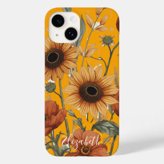 Coque Pour iPhone 14 Boho Floral iPhone & coque ipad | Terre cuite