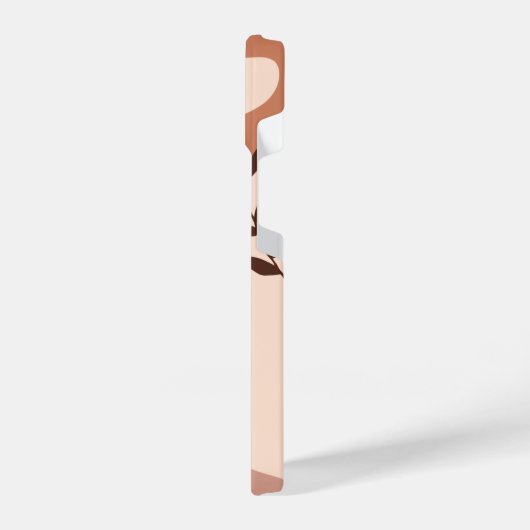 Coque Pour iPhone 14 Boho Green Terracotta Monogramme (Côté gauche)