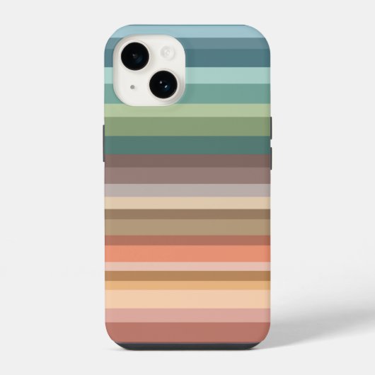 Coque Pour iPhone 14 Boho Moderne Chic Rayures (Verso)