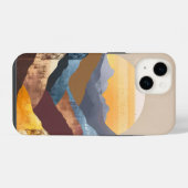 Coque Pour iPhone 14 Boho Sunset Mountains (Verso Horizontal)