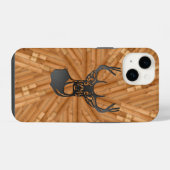 Coque Pour iPhone 14 Bois - Queue blanche Buck Deer (Verso Horizontal)