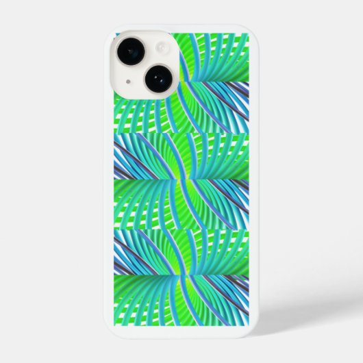Coque Pour iPhone 14 Boîtier de téléphone vert et bleu (Verso)