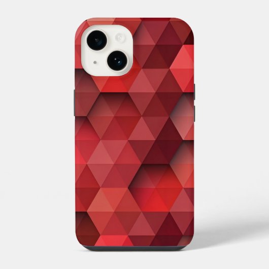 Coque Pour iPhone 14 Boîtier iPhone 14 à motif géométrique triangle rou (Verso)