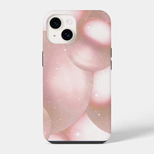 Coque Pour iPhone 14 boîtier iphone 14 esthétique perle rose. (Verso)