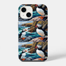 Boîtier iPhone avec Macareux Isladiens