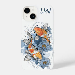 Coque Pour iPhone 14 Boîtier Koi Fish & Lotus - Personnalisable