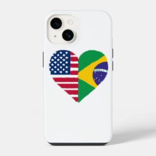 Coque Pour iPhone 14 Boîtier téléphonique Amour Américain Brésilien