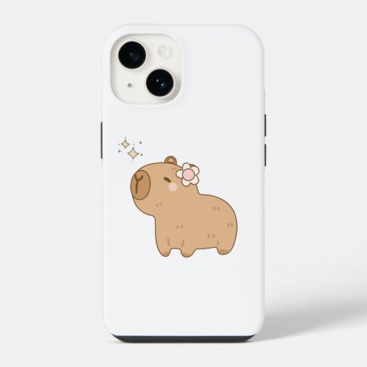 Coque Pour iPhone 14 Boîtier téléphonique Capybara mignon (Verso)