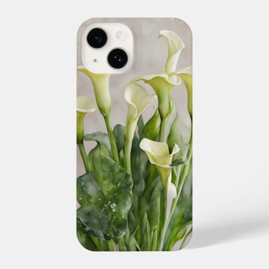 Coque Pour iPhone 14 Boîtier téléphonique d'art Calla Lily (Verso)