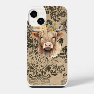 Coque Pour iPhone 14 Boîtier téléphonique Highland Cow