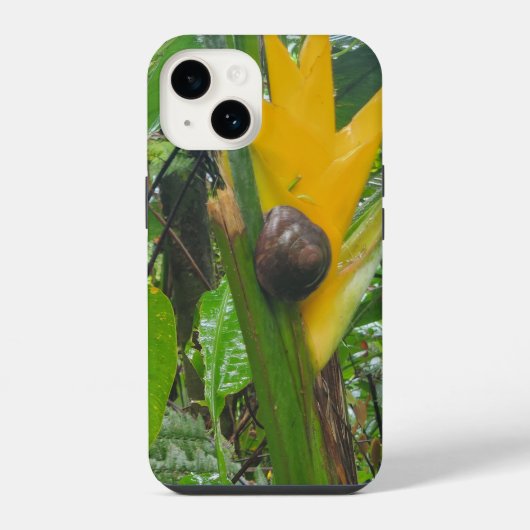 Coque Pour iPhone 14 Boîtier téléphonique Rainforest Snail (Verso)