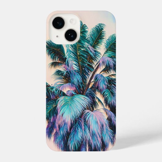 Coque Pour iPhone 14 Boîtier téléphonique Tropical Palm Tree Art (Verso)