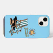 Coque Pour iPhone 14 Bonjour été (Verso Horizontal)