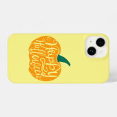 Coque Pour iPhone 14 Bonne lettre Halloween sur citrouille sculpté (Verso Horizontal)