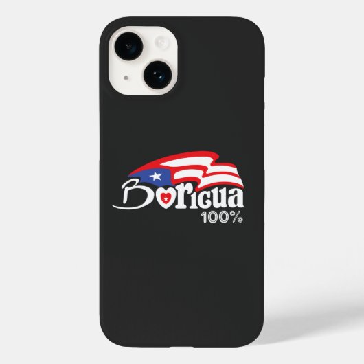 Coque Pour iPhone 14 Boricua 100% Porto Rico iPhone 14 Coque (Verso)