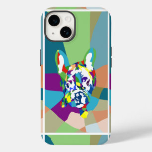 Coque Pour iPhone 14 Bouledogue français coloré et fantaisiste