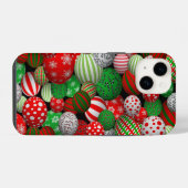 Coque Pour iPhone 14 Boules de Noël 3D (Verso Horizontal)