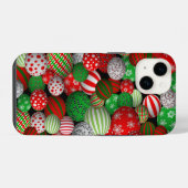 Coque Pour iPhone 14 Boules de Noël 3D (Verso Horizontal)