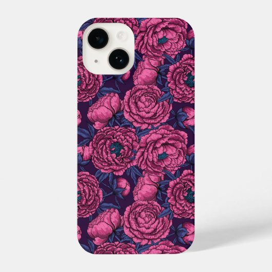 Coque Pour iPhone 14 Bouquet de pivoine rose iPhone 11 coque (Verso)