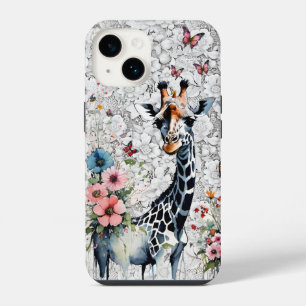 Coque Pour iPhone 14 Bouteilles et dentelles Fleurs sauvages de Giraffe