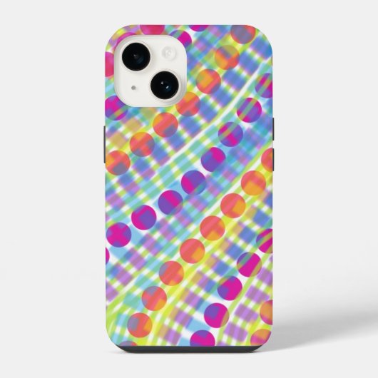 Coque Pour iPhone 14 Bright Circles Coque pour l'iPhone 14 (Verso)