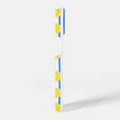 Coque Pour iPhone 14 Bright Lemon Slice & Blue Stripe Case (Côté droit)