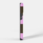 Coque Pour iPhone 14 Brown blanc rose et chocolat par STaylor (Côté droit)