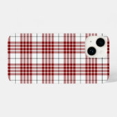 Coque Pour iPhone 14 Buchanan tartan rouge blanc plaid (Verso Horizontal)