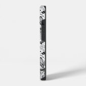 Coque Pour iPhone 14 Bugs de Doodle sur bleu foncé (Côté gauche)