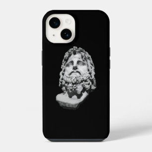 Coque Pour iPhone 14 Buste en marbre gréco-romain Classique Noir et Bla