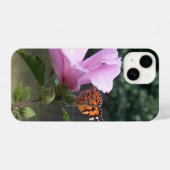 Coque Pour iPhone 14 Butterfly on Rose of Sharon iPhone Case (Verso Horizontal)