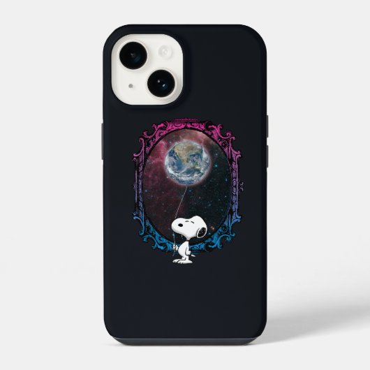 Coque Pour iPhone 14 cacahuètes | Snoopy Spacé Out Balloon (Verso)